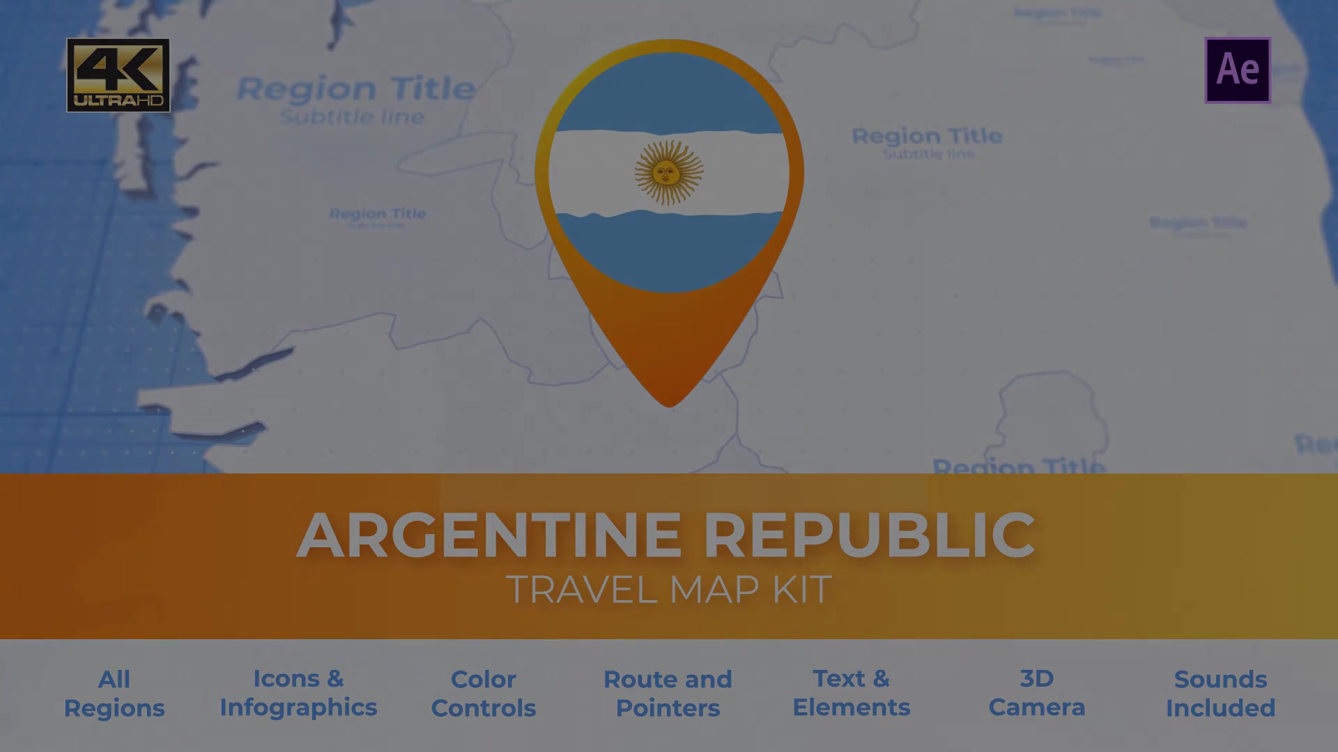 Argentina Map Argentine Republic Travel Map Videohive 30486303 After Effects Image 13