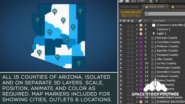 Arizona Map Kit - Download Videohive 19290406