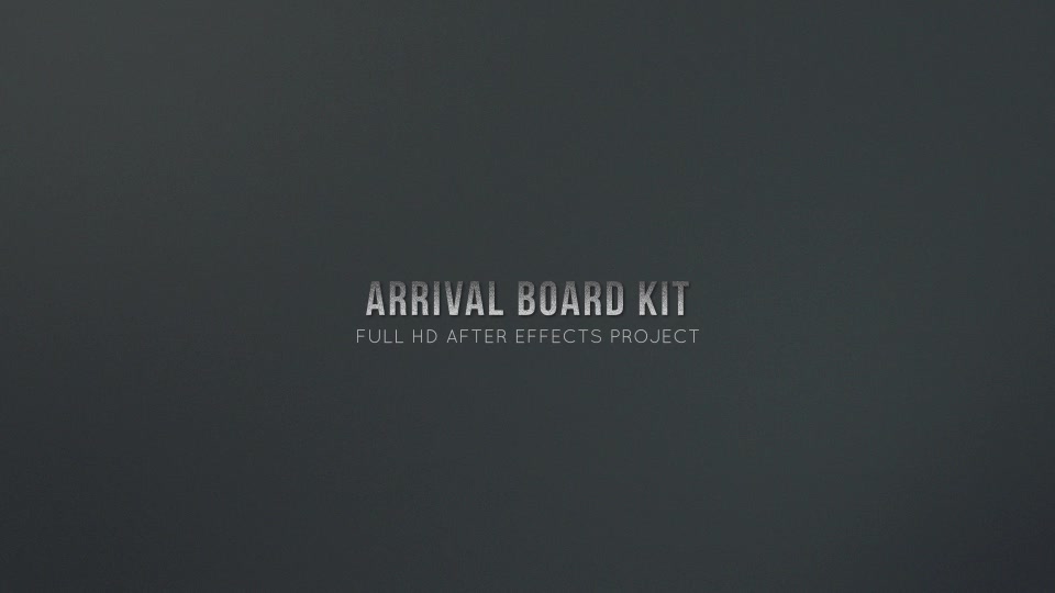 Arrival Board Kit - Download Videohive 21668699