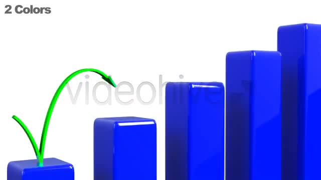 Arrow Climbing Higher on a Bar Chart LOOP Videohive 532848 Motion Graphics Image 1