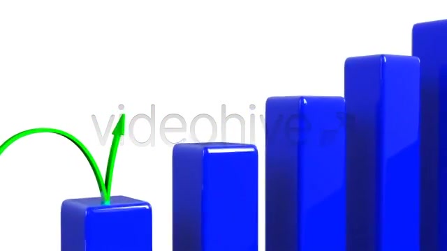 Arrow Climbing Higher on a Bar Chart LOOP Videohive 532848 Motion Graphics Image 3