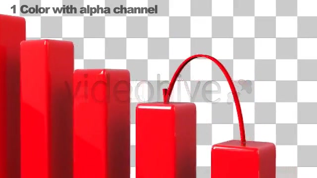 Arrow Falling Lower on a Bar Chart LOOP - Download Videohive 537262