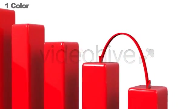 Arrow Falling Lower on a Bar Chart LOOP - Download Videohive 537262