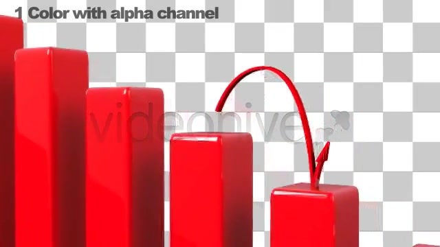 Arrow Falling Lower on a Bar Chart LOOP - Download Videohive 537262