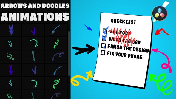Arrows And Doodles Animations for DaVinci Resolve - Download Videohive 37428410