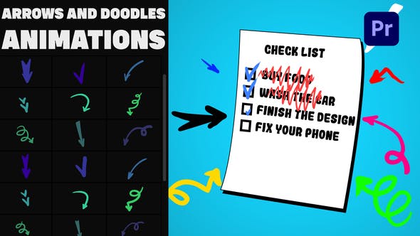 Arrows And Doodles Animations for Premiere Pro - Download Videohive 37386912