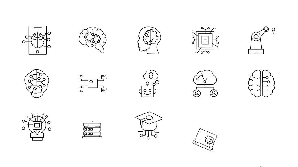 Artificial Intelligence Line Icons Videohive 32784336 After Effects Image 1