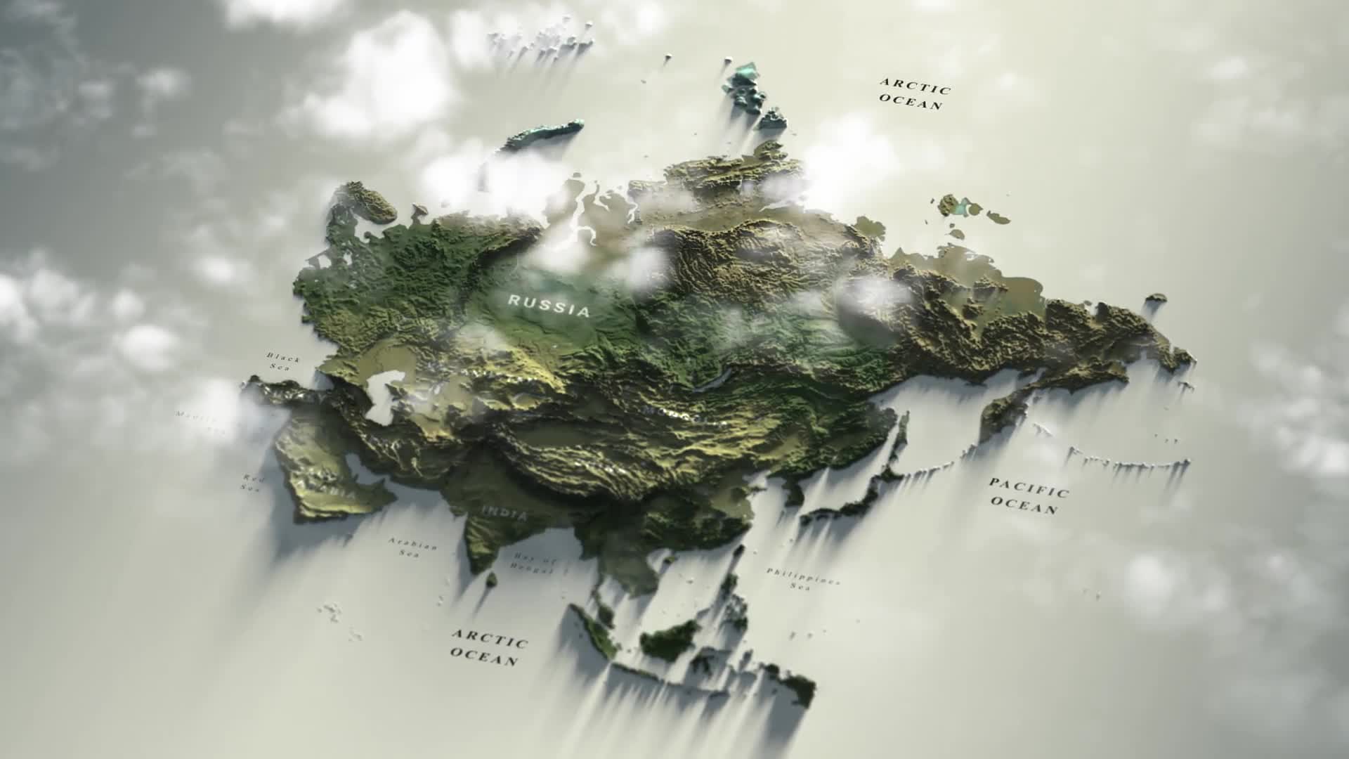 Asia Map | Russia | China | India Videohive 37524636 After Effects Image 1