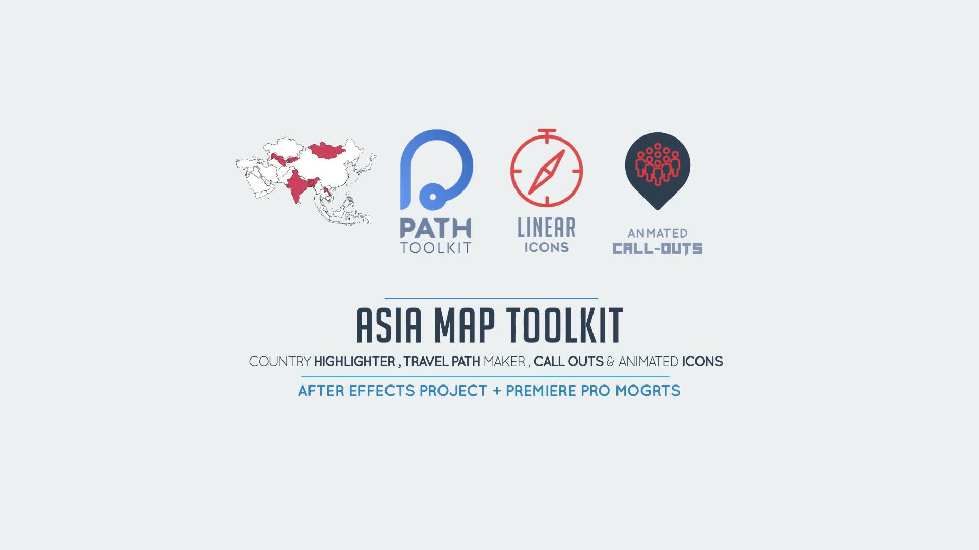 Asia Map Toolkit Videohive 29521231 After Effects Image 1
