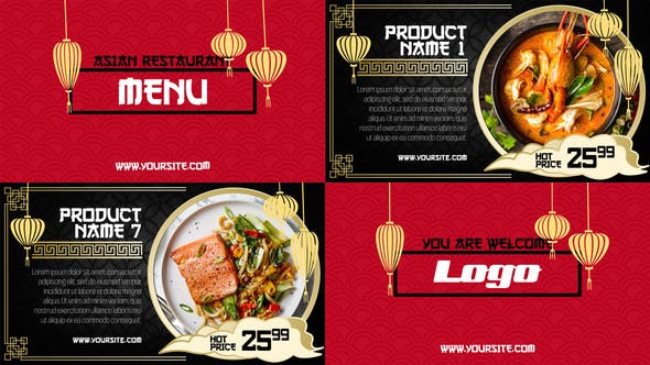 Asian Menu Restaurant Promo - Videohive Download 24810621