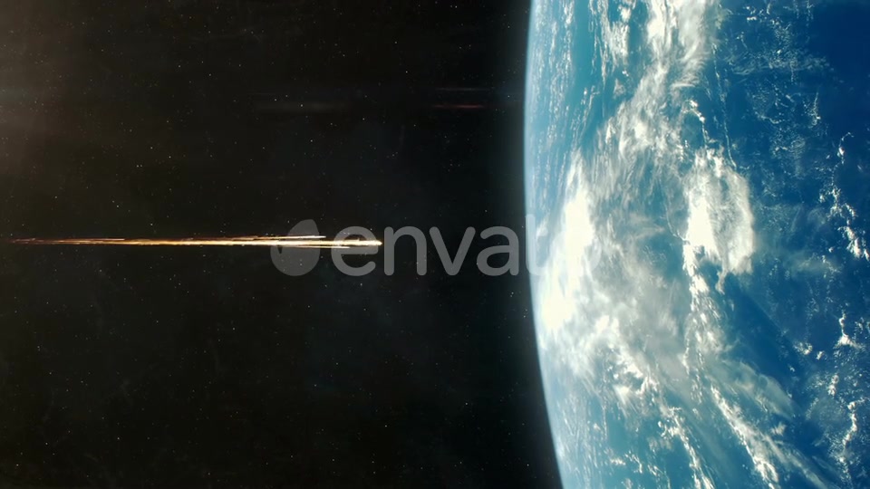 Asteroid Impact on Planet Earth Orange - Download Videohive 21833865