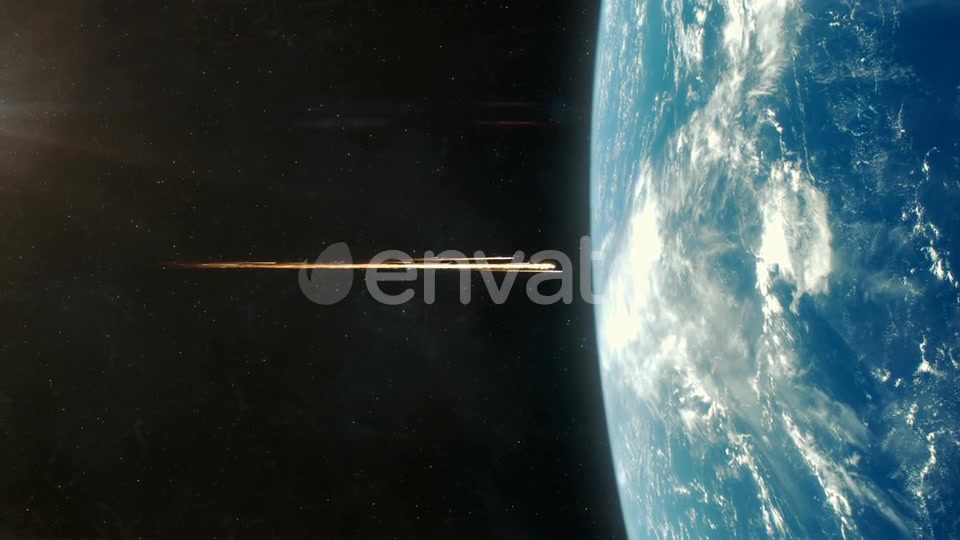 Asteroid Impact on Planet Earth Orange - Download Videohive 21833865