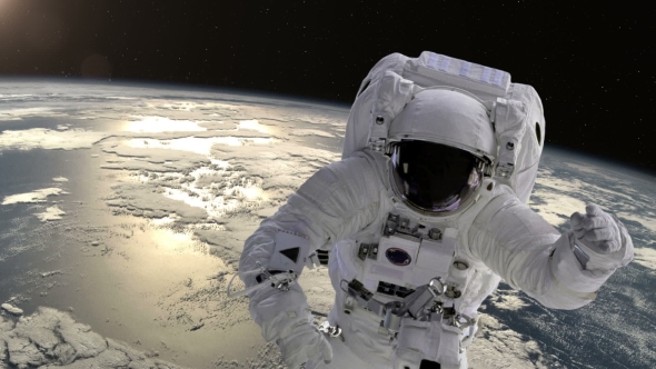 Astronaut Above the Earth - Download Videohive 21359301