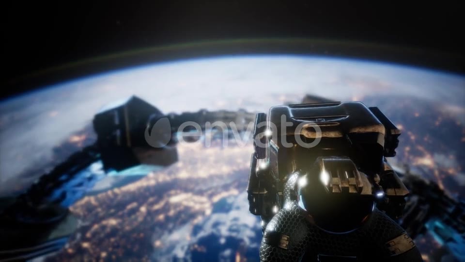 Astronaut and International Space Station - Download Videohive 21843400