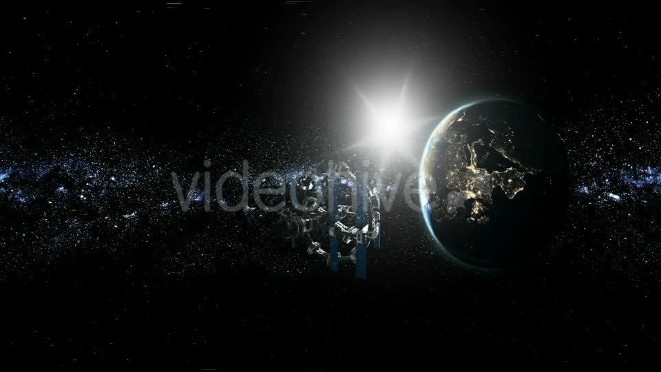 Astronaut and International Space Station Orbiting Earth in Virtual Reality - Download Videohive 21082258