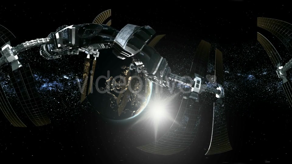 Astronaut and International Space Station Orbiting Earth in Virtual Reality - Download Videohive 21167638
