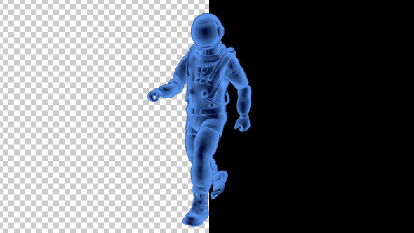 Astronaut Walking 3D Outline - Download Videohive 19980110