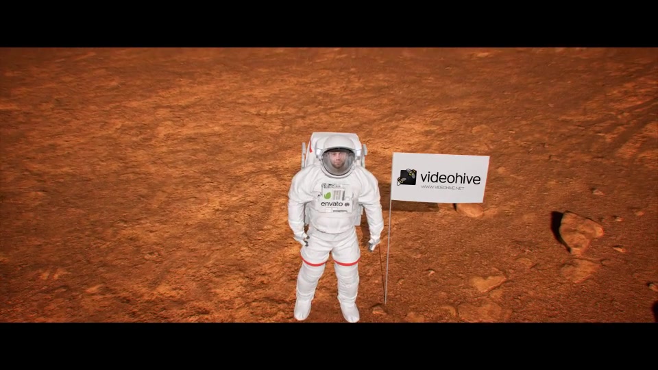 Astronaut with Flag on the Mars Planet Videohive 25961632 After Effects Image 10