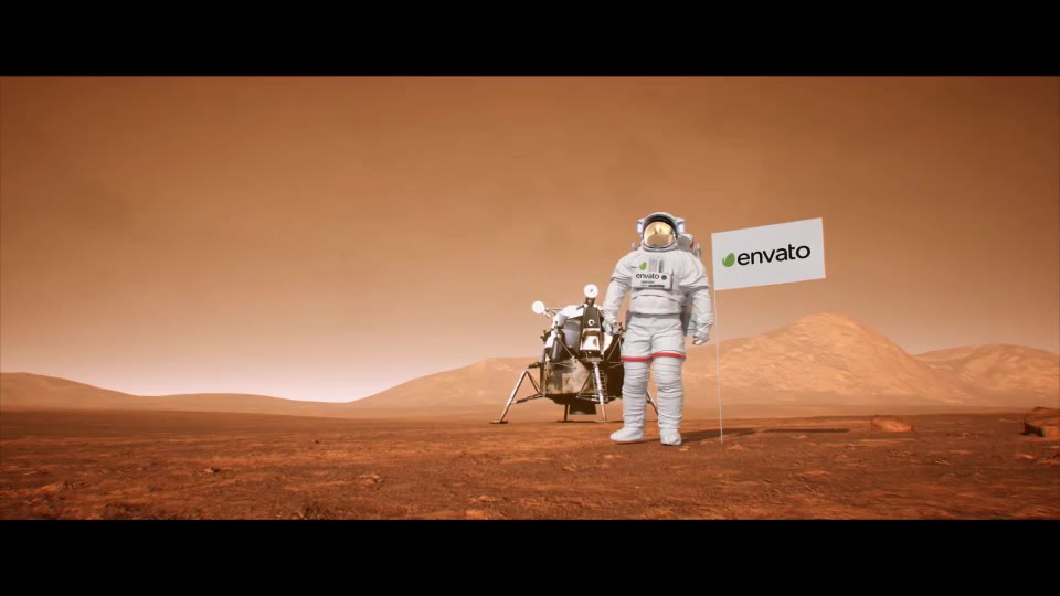 Astronaut with Flag on the Mars Planet Videohive 25961632 After Effects Image 2