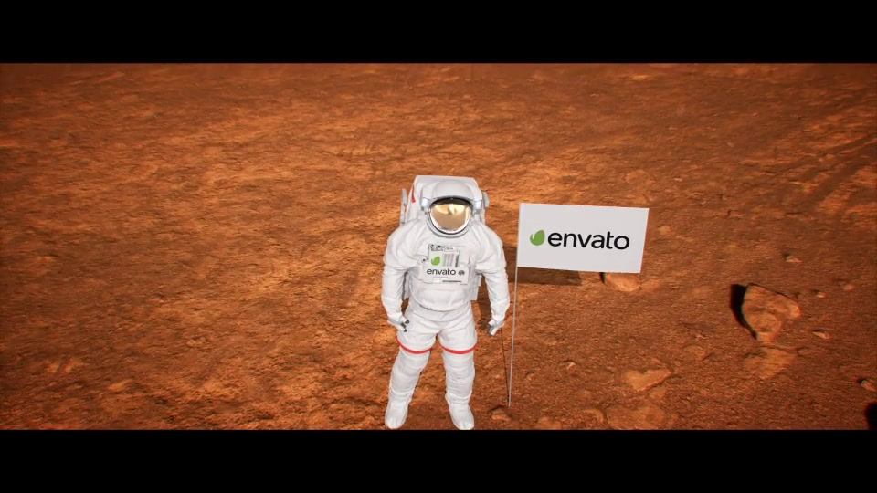 Astronaut with Flag on the Mars Planet Videohive 25961632 After Effects Image 4