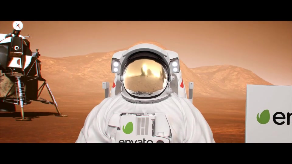 Astronaut with Flag on the Mars Planet Videohive 25961632 After Effects Image 5