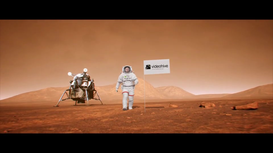 Astronaut with Flag on the Mars Planet Videohive 25961632 After Effects Image 7