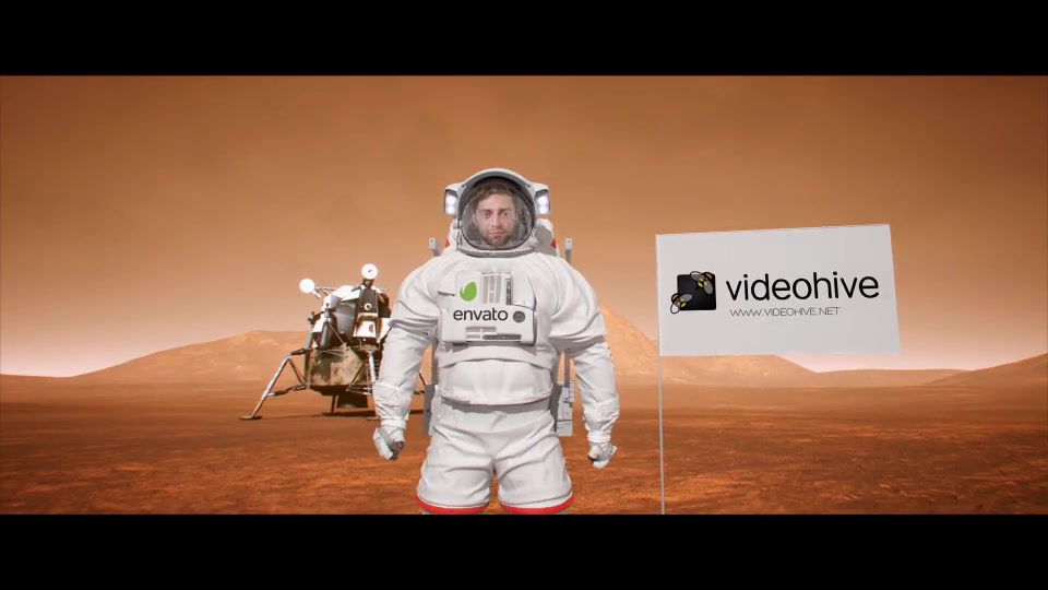 Astronaut with Flag on the Mars Planet Videohive 25961632 After Effects Image 9
