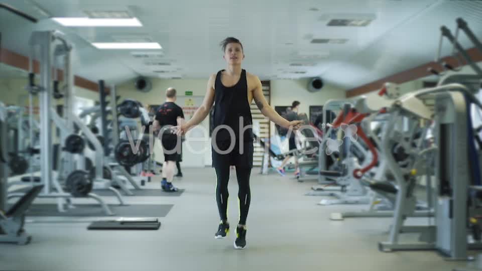 Athlete Exercising Using Jump Rope - Download Videohive 15400848