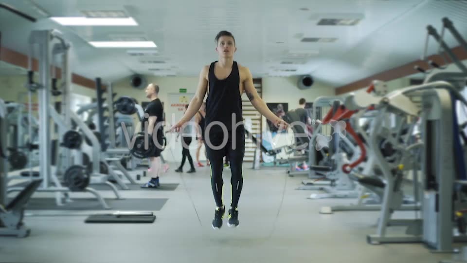 Athlete Exercising Using Jump Rope - Download Videohive 15400848