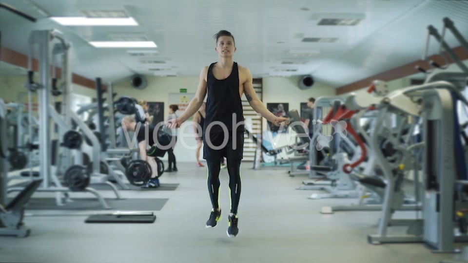 Athlete Exercising Using Jump Rope - Download Videohive 15400848