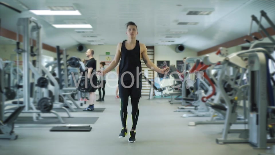 Athlete Exercising Using Jump Rope - Download Videohive 15400848