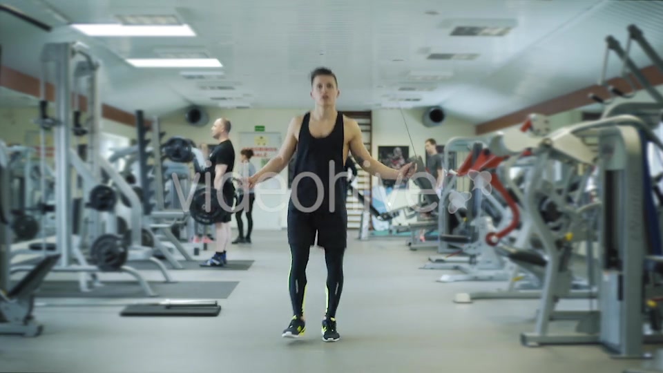 Athlete Exercising Using Jump Rope - Download Videohive 15400848