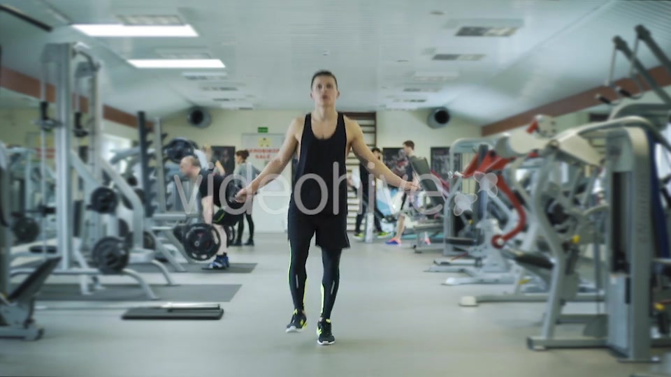 Athlete Exercising Using Jump Rope - Download Videohive 15400848