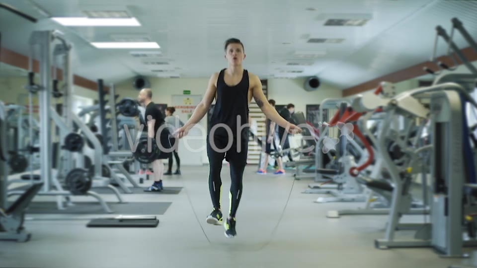 Athlete Exercising Using Jump Rope - Download Videohive 15400848