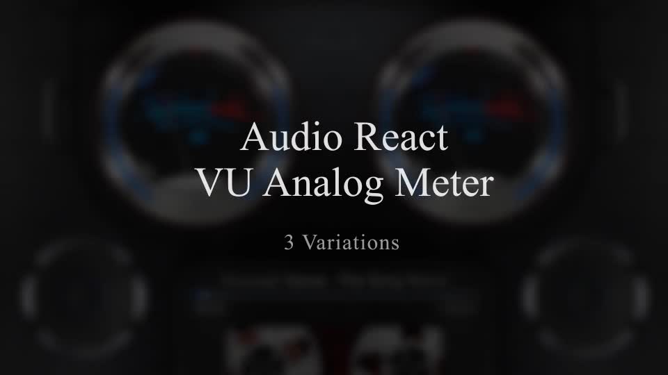 Audio React Analog VU Meter Videohive 5467966 After Effects Image 1