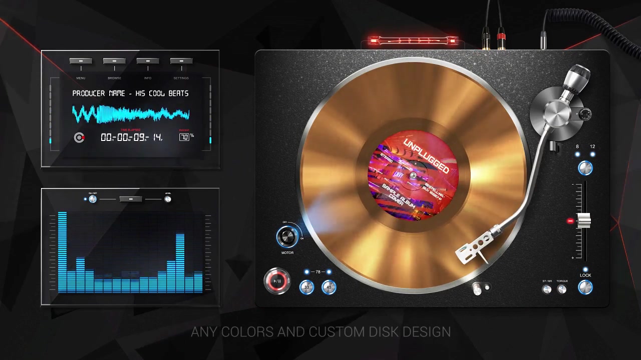 Audio React DJ Turntable Music Visualizer Videohive 9623017 After Effects Image 5