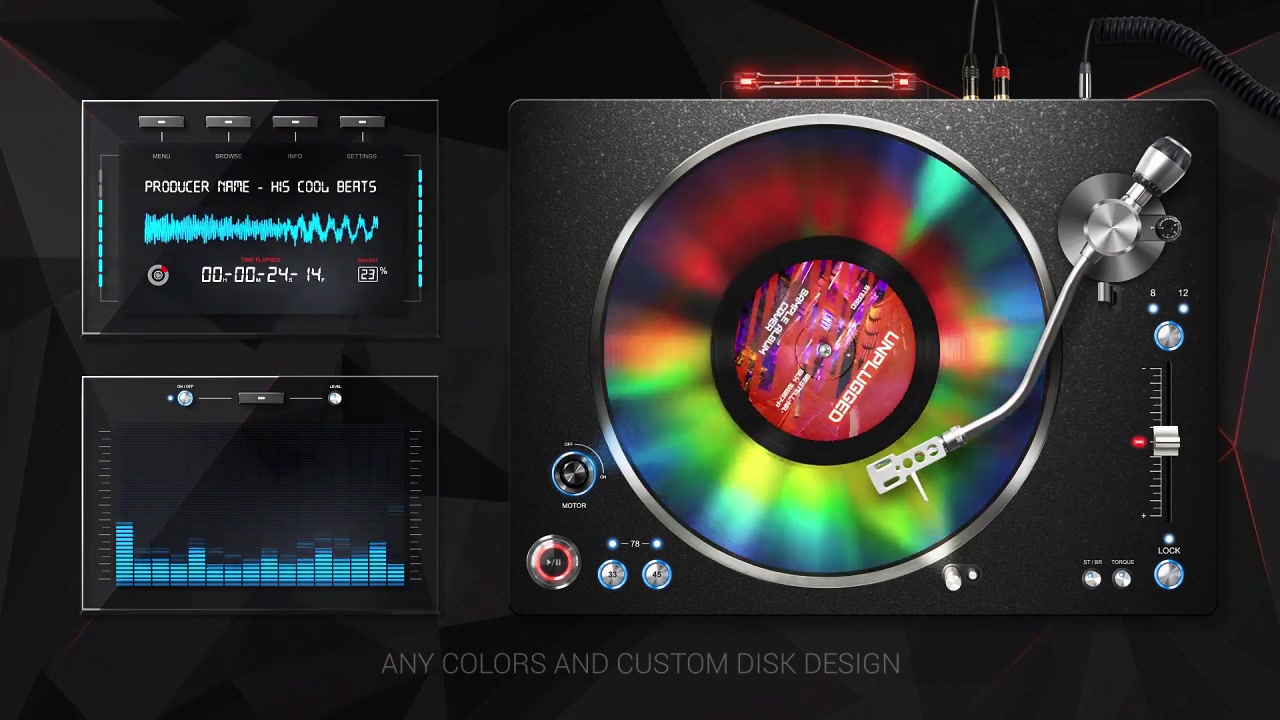 Audio React DJ Turntable Music Visualizer Videohive 9623017 After Effects Image 8