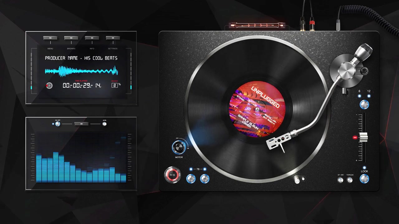 Audio React DJ Turntable Music Visualizer Videohive 9623017 After Effects Image 9