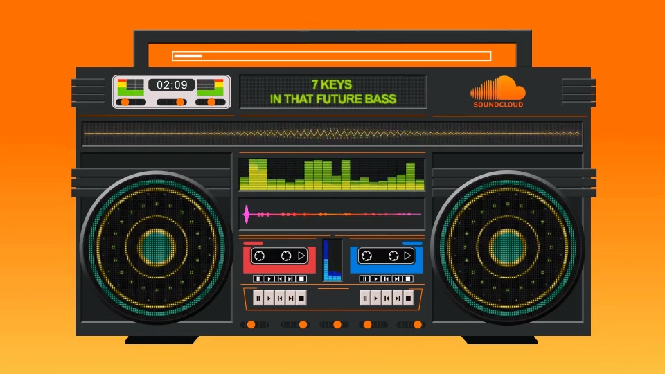 Audio React Spectrum Visualizer with Boombox, Cassette Tape, Vinyl Plate and Vinyl Player Equalizer Videohive 24651035 After Effects Image 3