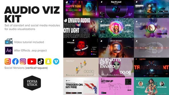 Audio Visualization Social Media Kit - 29347563 Download Videohive