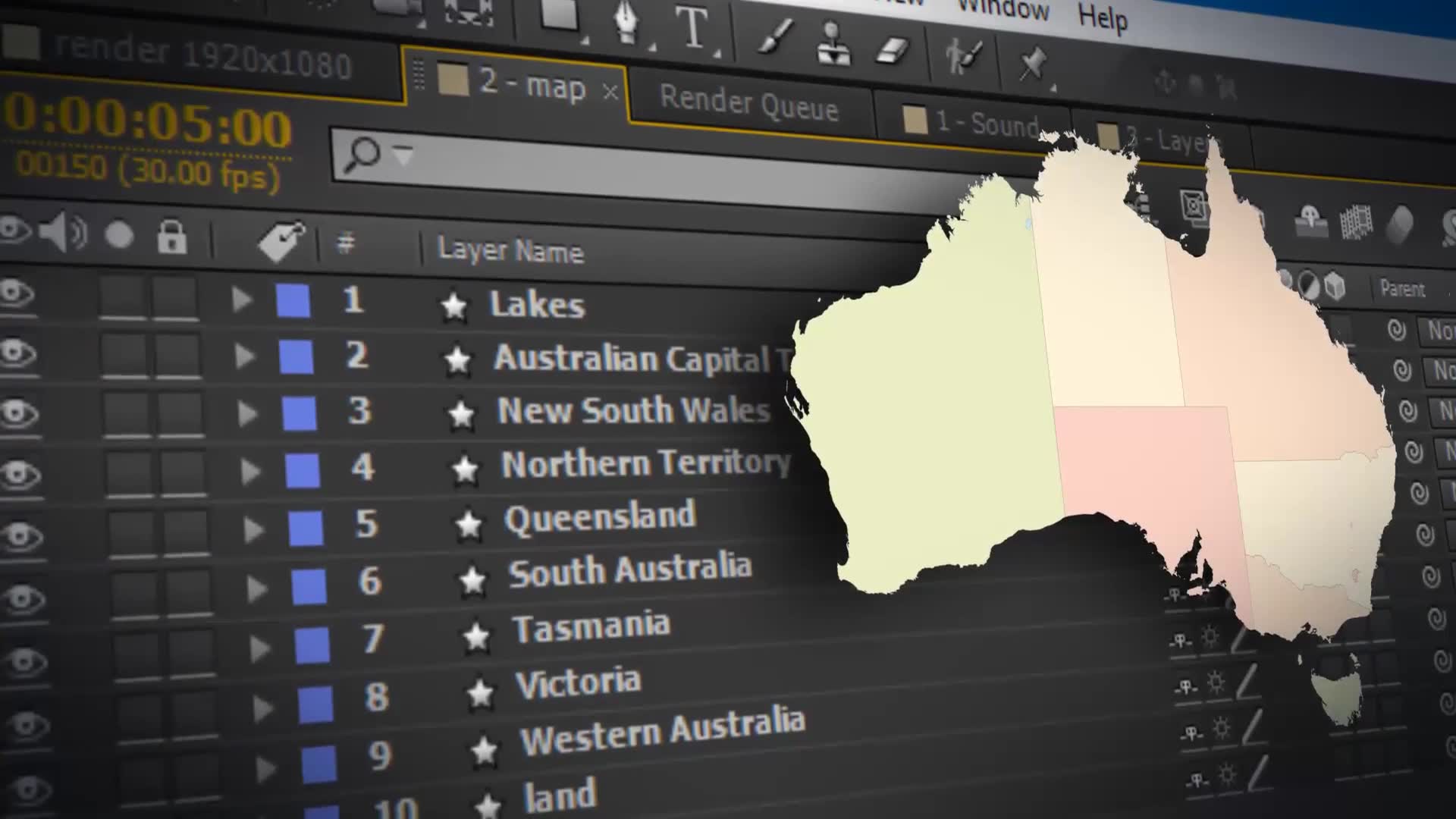 Australia Map Animation Commonwealth of Australia Map Kit Videohive 24084897 After Effects Image 2