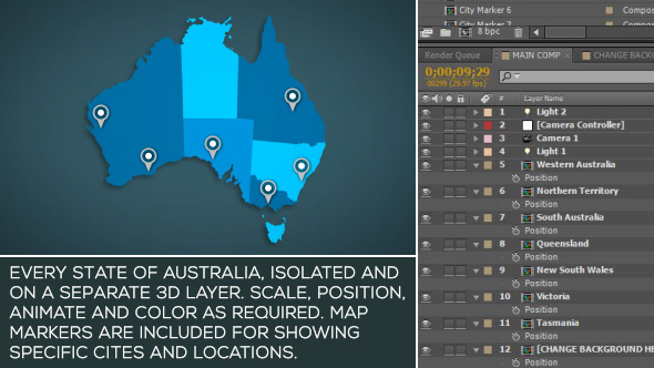 Australia Map Kit - Download Videohive 15885123