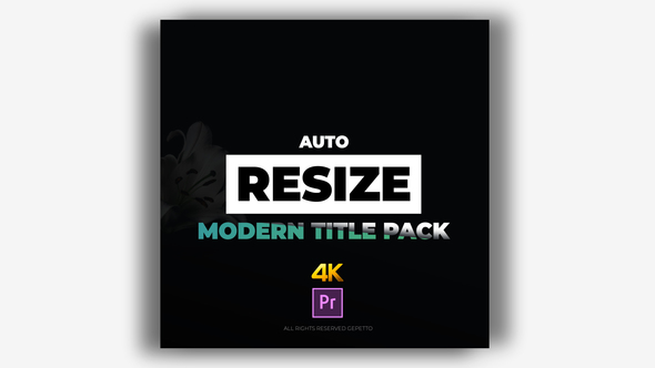 Auto Resize Modern Title Pack - Download Videohive 21889861
