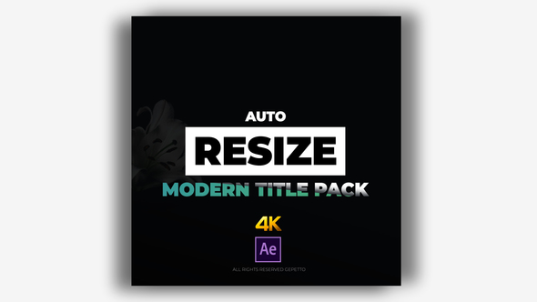 Auto Resize Modern Title Pack - Download Videohive 21889862