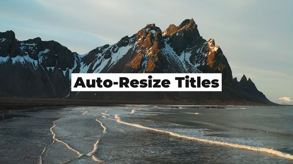 Auto Resize Titles - Download Videohive 36879257