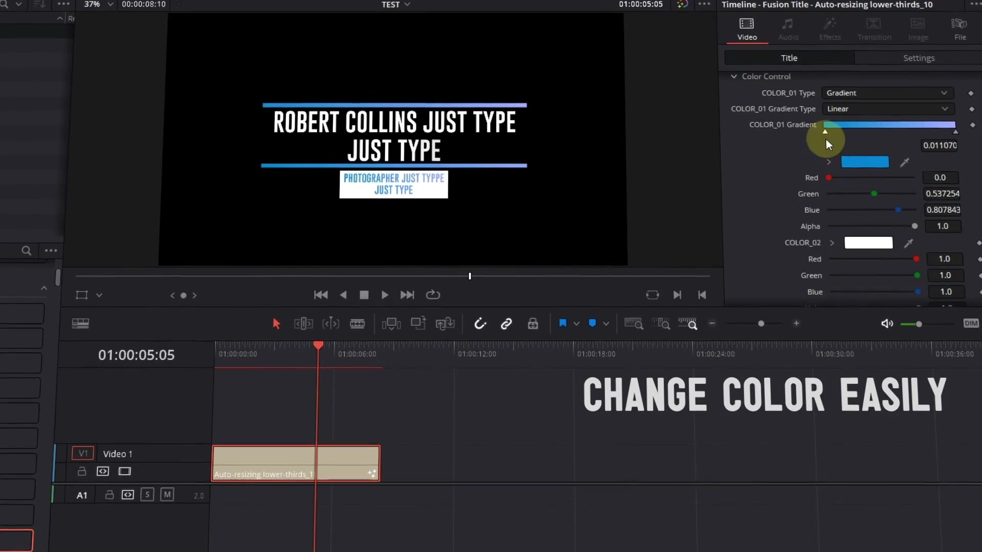 Auto resizing Lower Thirds Videohive 37449453 DaVinci Resolve Image 4