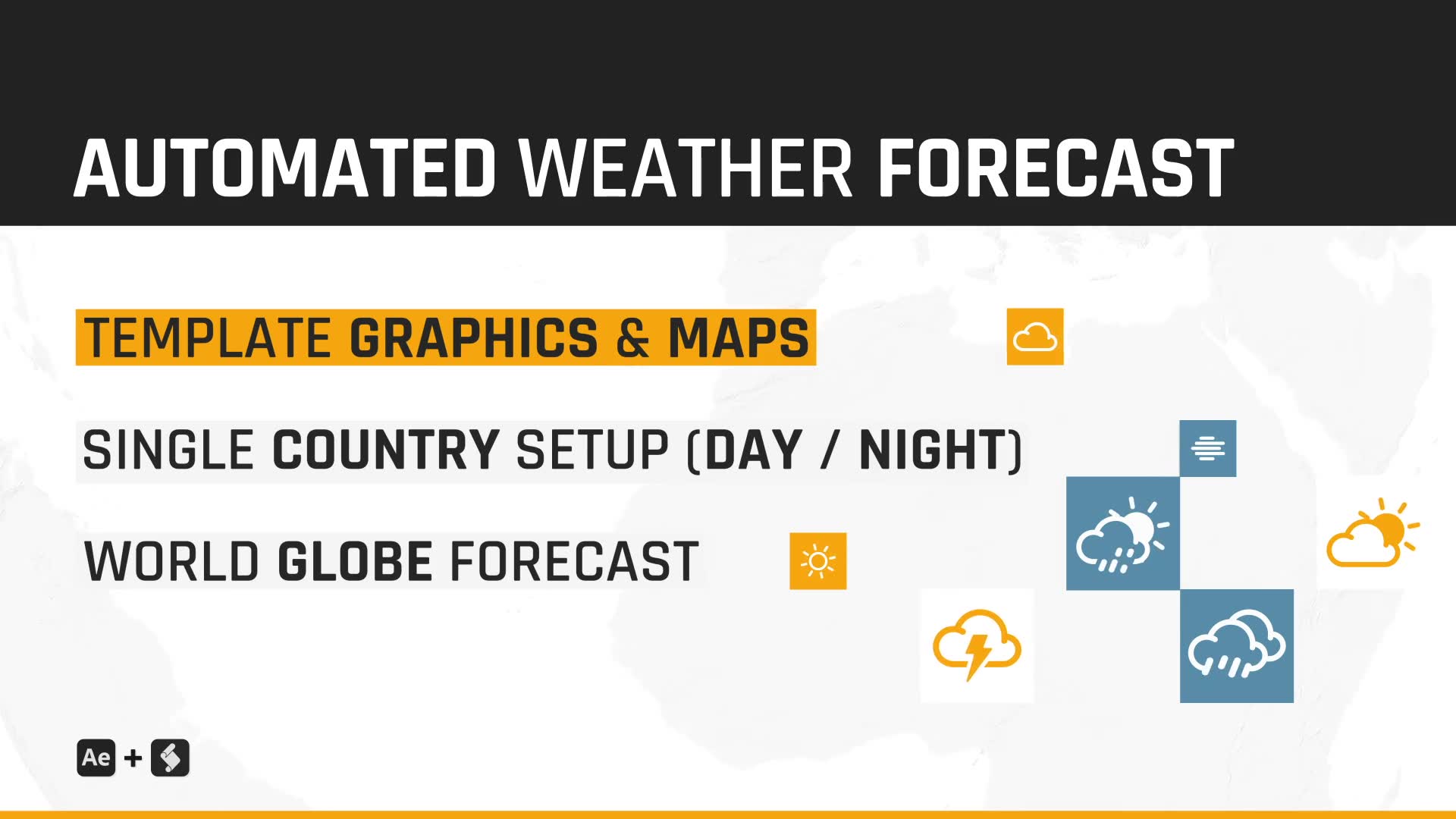 Automated WEATHER Forecast Script and Template for After Effects Videohive 44614632 After Effects Image 2