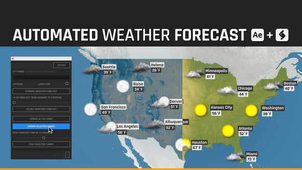 Automated WEATHER Forecast Script and Template for After Effects - Download Videohive 44614632