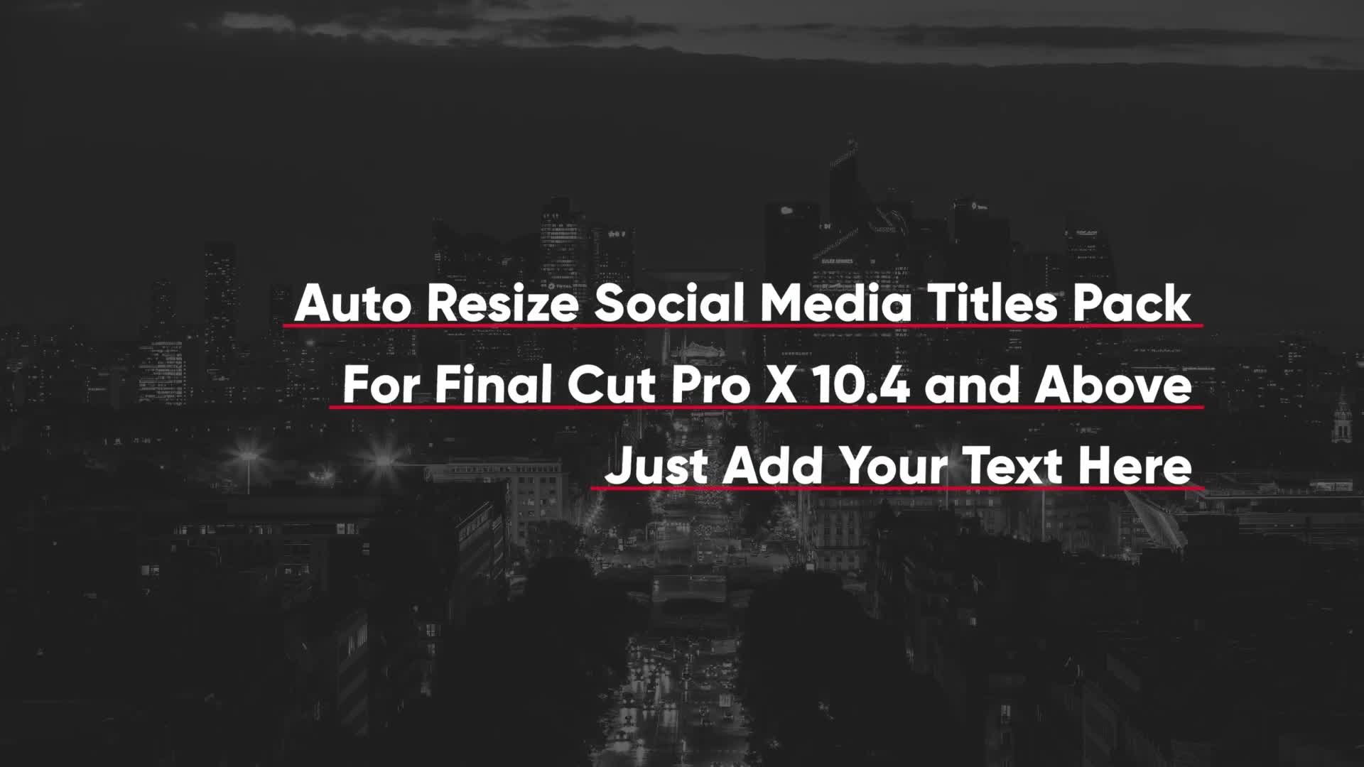 AutoResize Social Media Titles FCPX Videohive 38230667 Apple Motion Image 10