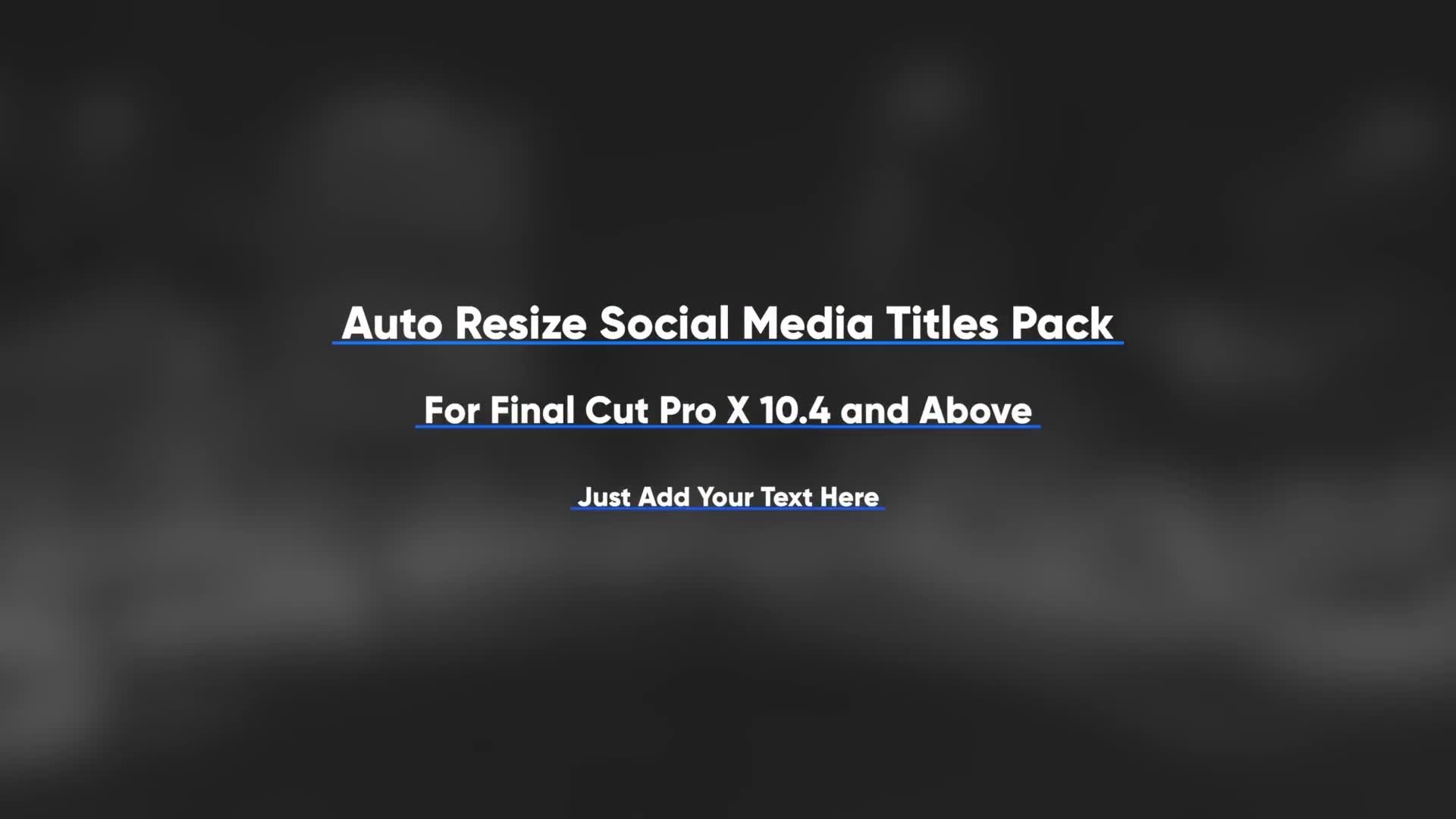 AutoResize Social Media Titles FCPX Videohive 38230667 Apple Motion Image 12